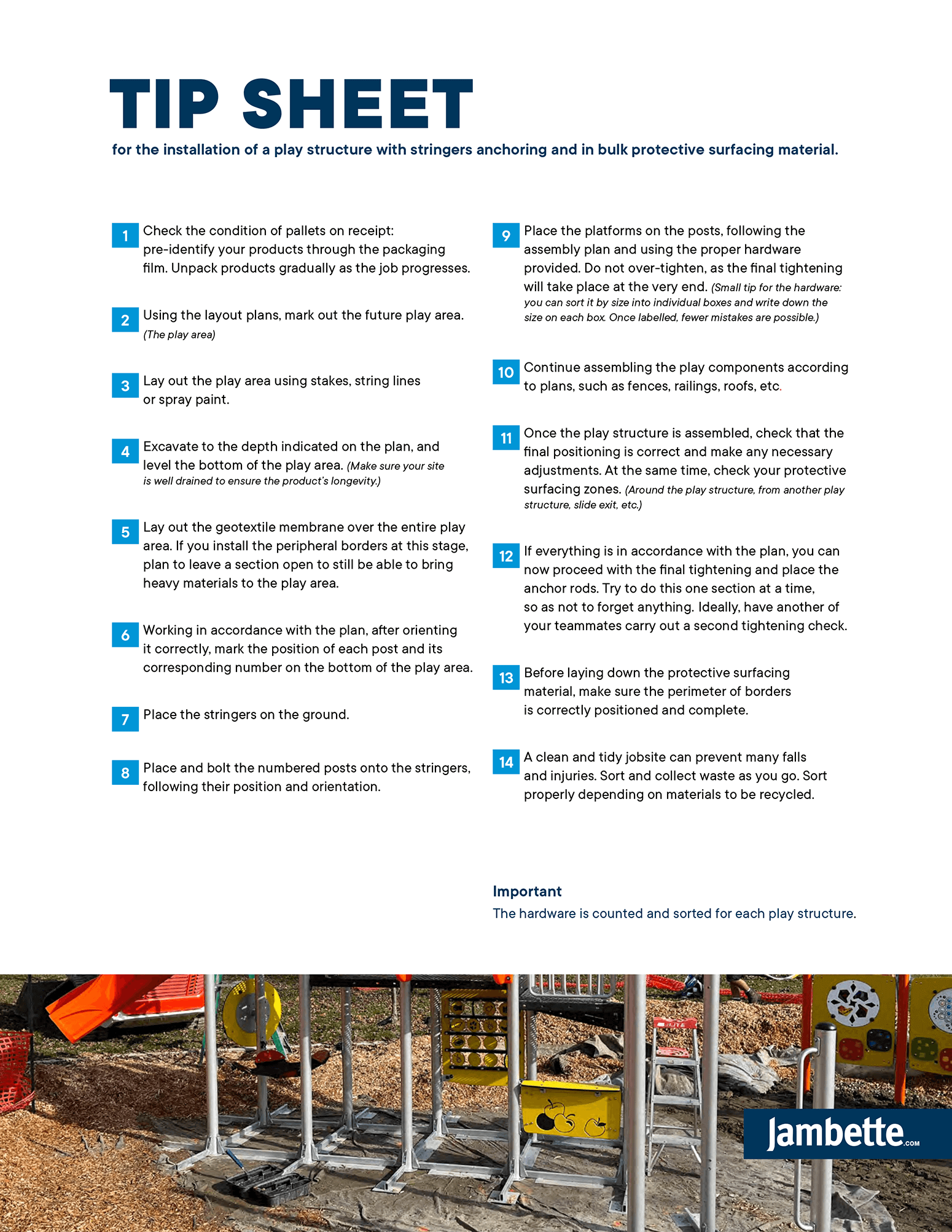 Tip Sheet - Installation with stringers anchoring